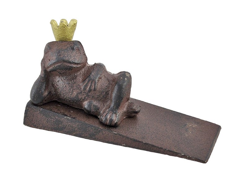UD Cast Iron Frog Prince Wedge Doorstop - Image 1